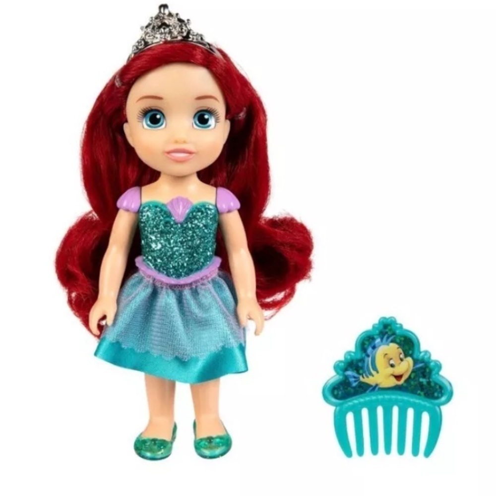 Disney Princess Petite Ariel Doll - Includes Flounder Hair Comb. NEW